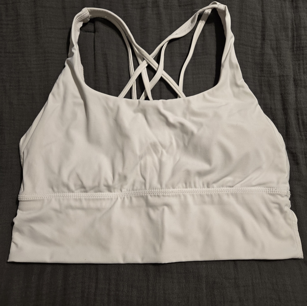 Women's White Sports Bra